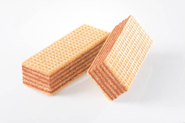 wafers biscuit stock photo
