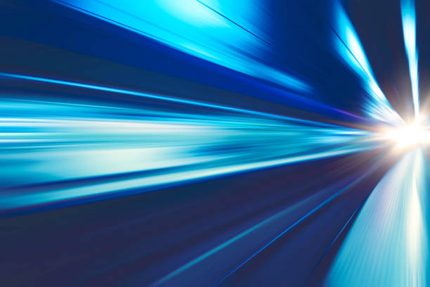istock High speed business and technology concept, Acceleration super fast speedy motion blur of train station for background design. 693560310