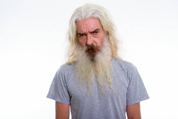 istock Studio shot of senior bearded man looking upset 693571694