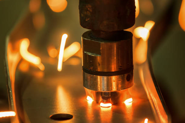 istock spot welding nut to automotive part 693576546