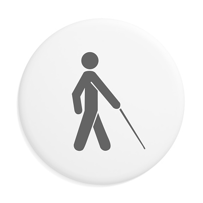 Accessibility symbol badge isolated