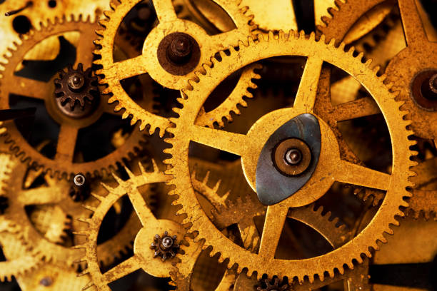 istock Grunge gear, cog wheels background. Industrial science, clockwork, technology. 693594980