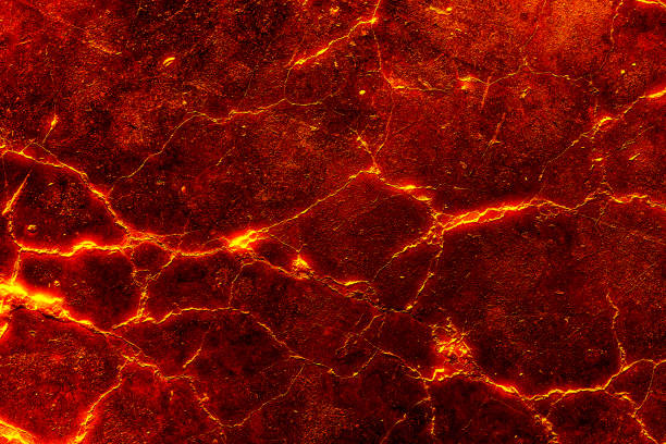 istock heat red cracked ground texture after eruption volcano 693613640