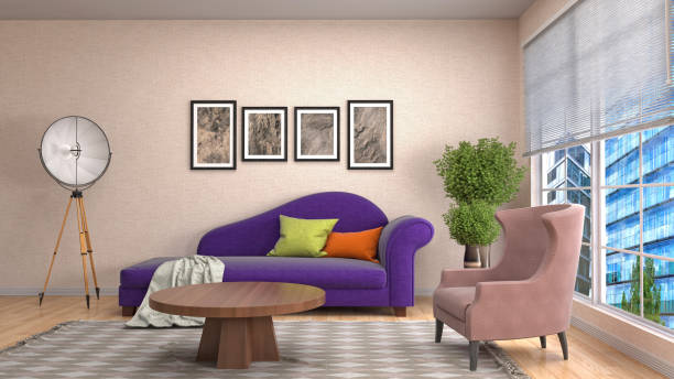 istock Interior living room. 3d illustration 693622908