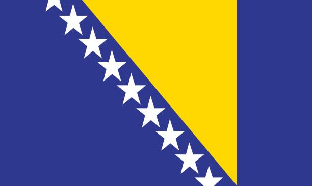 illustrations, cliparts, dessins animés et icônes de drapeau de la bosnie-herzégovine - bosnia herzegovinan