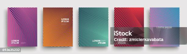 Simple Modern Covers Template Design Stock Illustration - Download Image Now - Pattern, Striped, Corporate Business