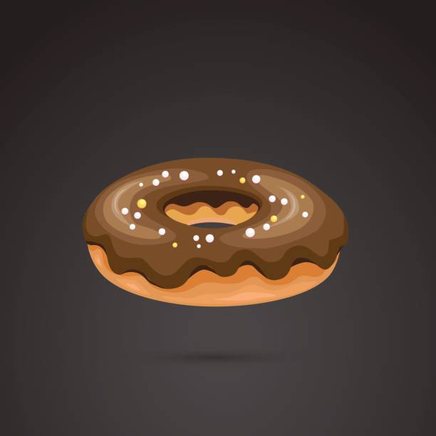 illustrations, cliparts, dessins animés et icônes de icône de donut isolé sur fond neutre. - take out food white background isolated on white american cuisine