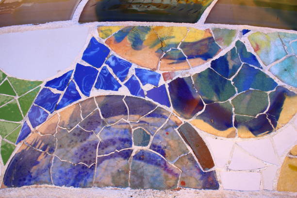 istock Barcelona, Spain - MAR 30th, 2017: Beautiful tile art in guell park 693636676