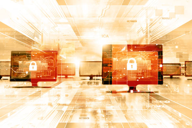 Secure network background stock photo