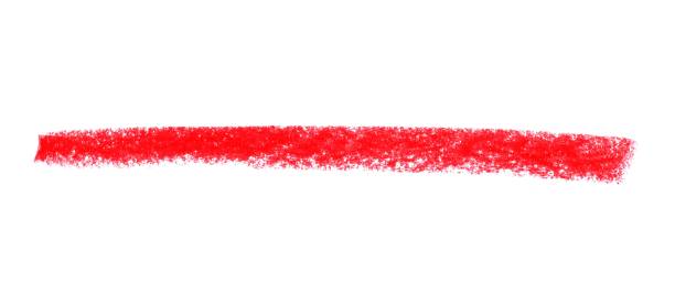 Painted red stripe of chalk