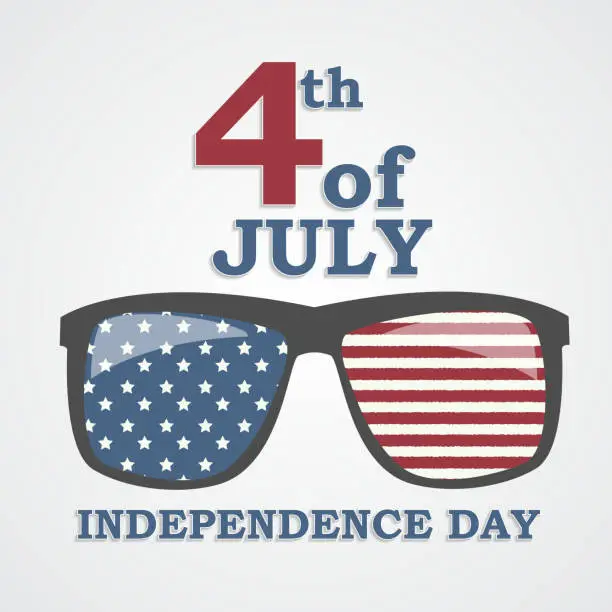 Vector illustration of Fourth of July, Independence day of the United States. Happy Bir