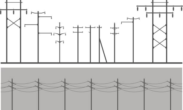 bildbanksillustrationer, clip art samt tecknat material och ikoner med högspänning inlägg - elsladd