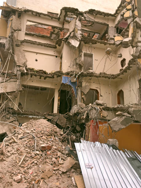 istock close-up of building demolition after earthquake 693673408
