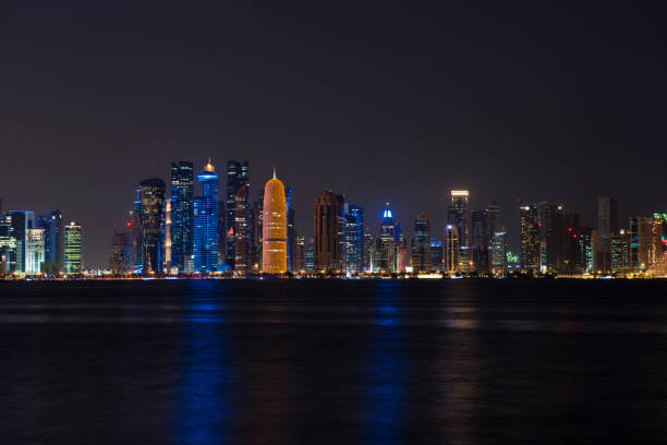 istock Doha skyline at dusk in Doha, Qatar 693683392