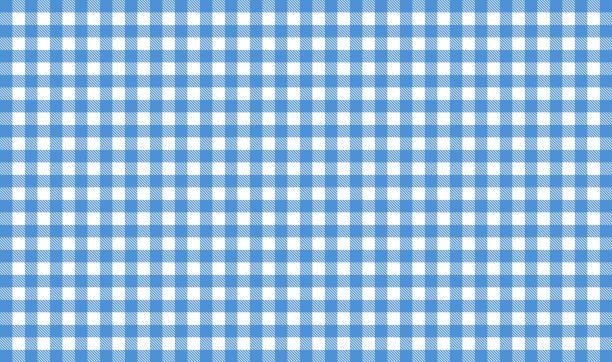 синий и белый фон скатерти скатерти - checked blue tablecloth plaid стоковые фото и изображения
