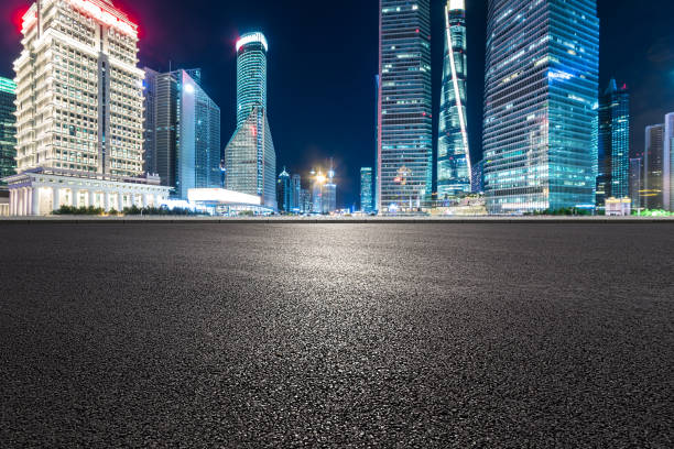 istock Shanghai Lujiazui and urban road 693694020