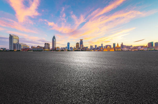 istock Shanghai cityscape and urban road 693694734
