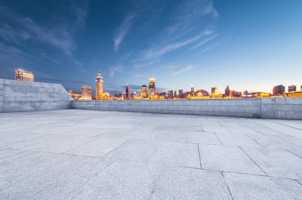 istock Shanghai cityscape and urban road 693695580