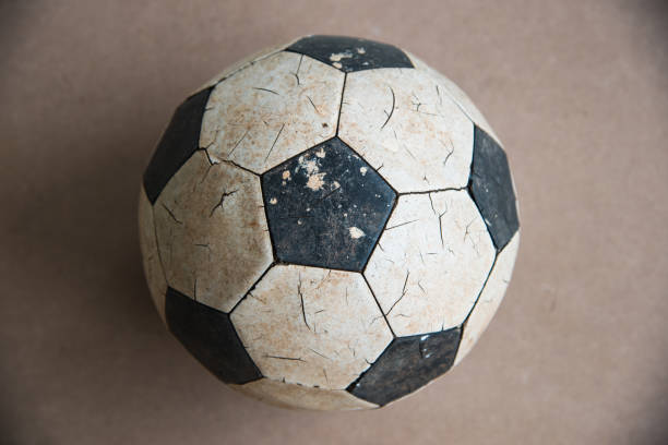 istock Old football on the fall 693695616