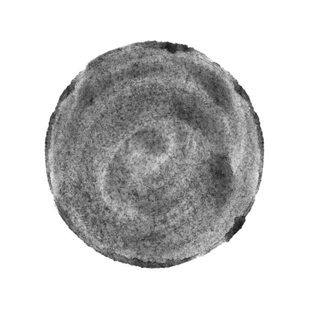 istock Isolated black watercolor circle 693696288