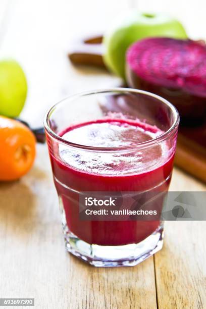 Fresh Beetroot Carrot And Apple Juice By Fresh Ingredient Stock Photo - Download Image Now