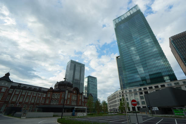 istock Tokyo Station and Japan Post Tower building 693728378