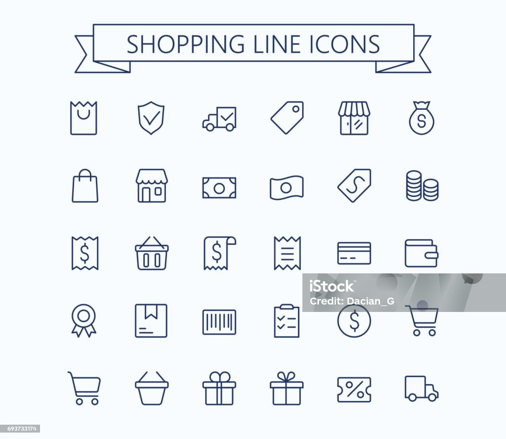 Shopping and E-commerce vector mini icons set. Thin line outline 24x24 Grid.Pixel Perfect Shopping and E-commerce vector mini icons set. Thin line outline 24x24 Grid.Pixel Perfect. eps 10 Icon Symbol stock vector