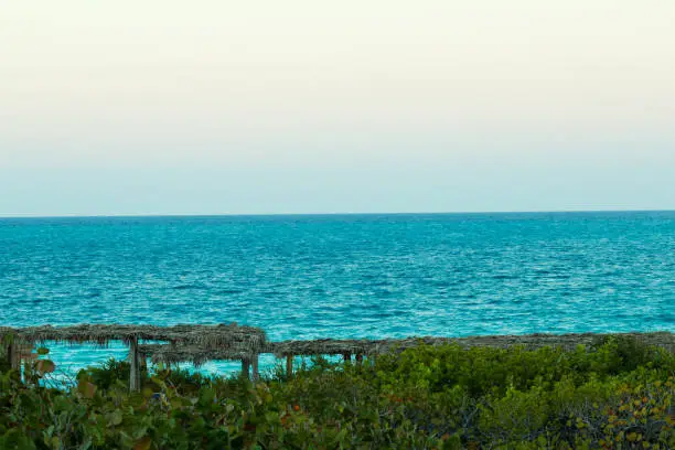 Ocean and sky of the Caribbeans, a sight of tranquility