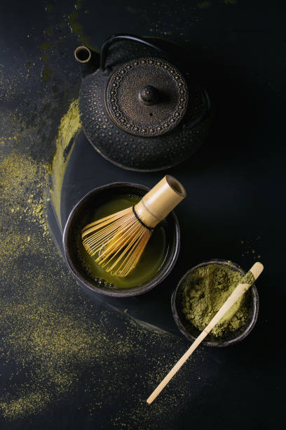 istock Green tea matcha powder and drink 693737658