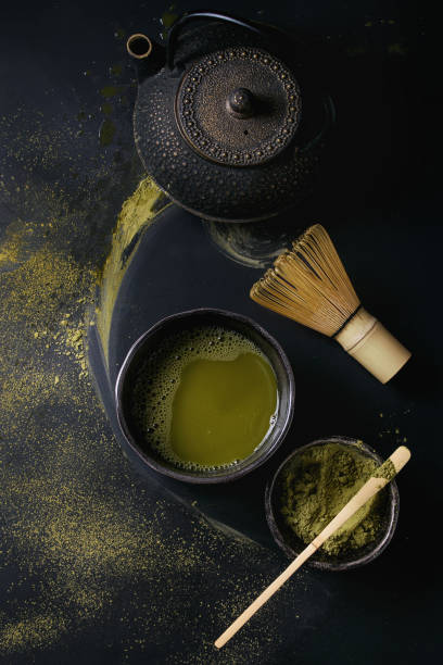 istock Green tea matcha powder and drink 693737664