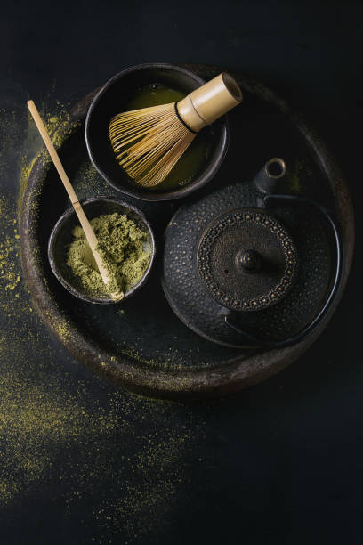 istock Green tea matcha powder and drink 693737682