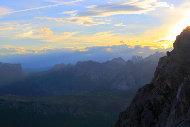istock Idyllic Lagazuoi summit panorama, Cinque Torri Dolomites, pinnacles mountain range, dramatic sky and majestic Italy tirol alps 693745114