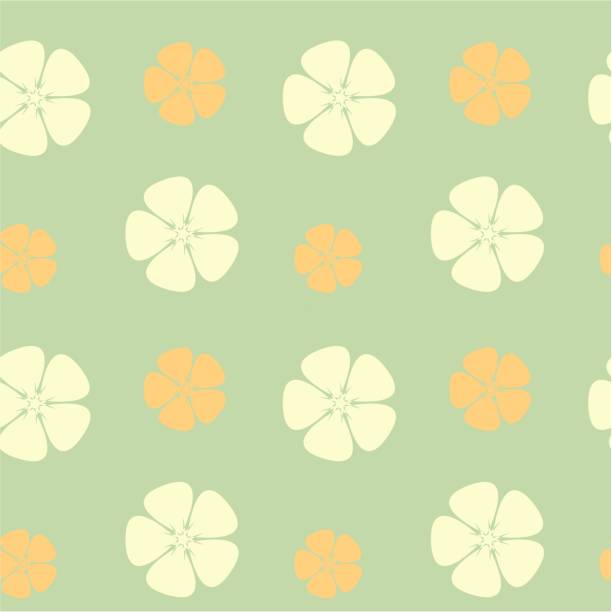 abstrakte hibiskus blumen nahtlose muster hintergrund vektorgrafik - hawaii islands luau hula dancing hawaiian culture stock-grafiken, -clipart, -cartoons und -symbole