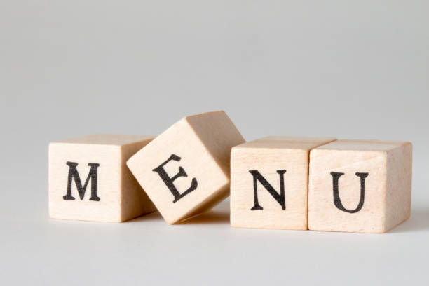 istock Wooden Building Blocks Written MENU 693747916