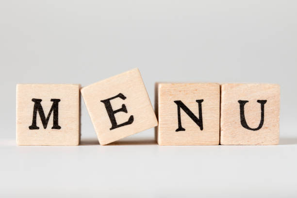 istock Wooden Building Blocks Written MENU 693748130