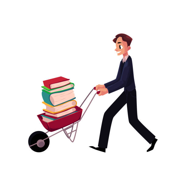 Library Books Returns Cart Clipart Free