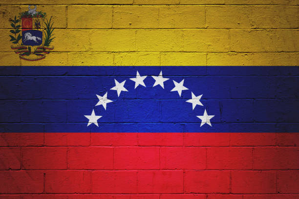 istock Venezuelan flag painted on a wall 693756544