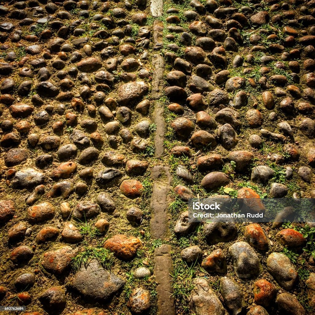 Cobblestones Cobbled path way Antique Stock Photo