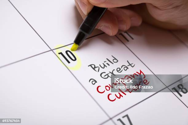 Build A Great Company Culture Stock Photo - Download Image Now - Calendar, Multiracial Group, Community