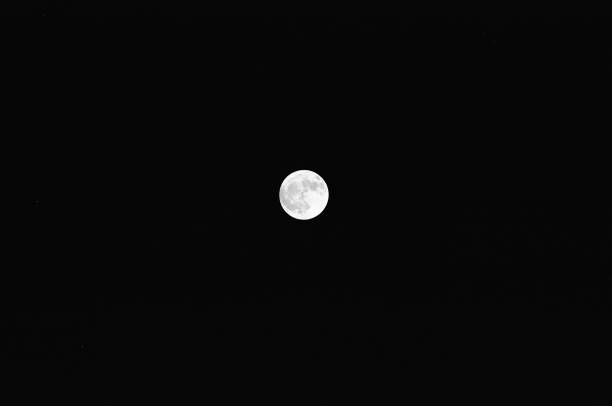 Full Moon ove Cape Cod, MA. stock photo