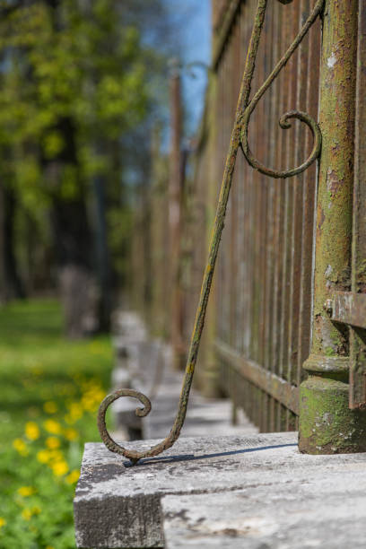 istock Old Metal Fence 693770940