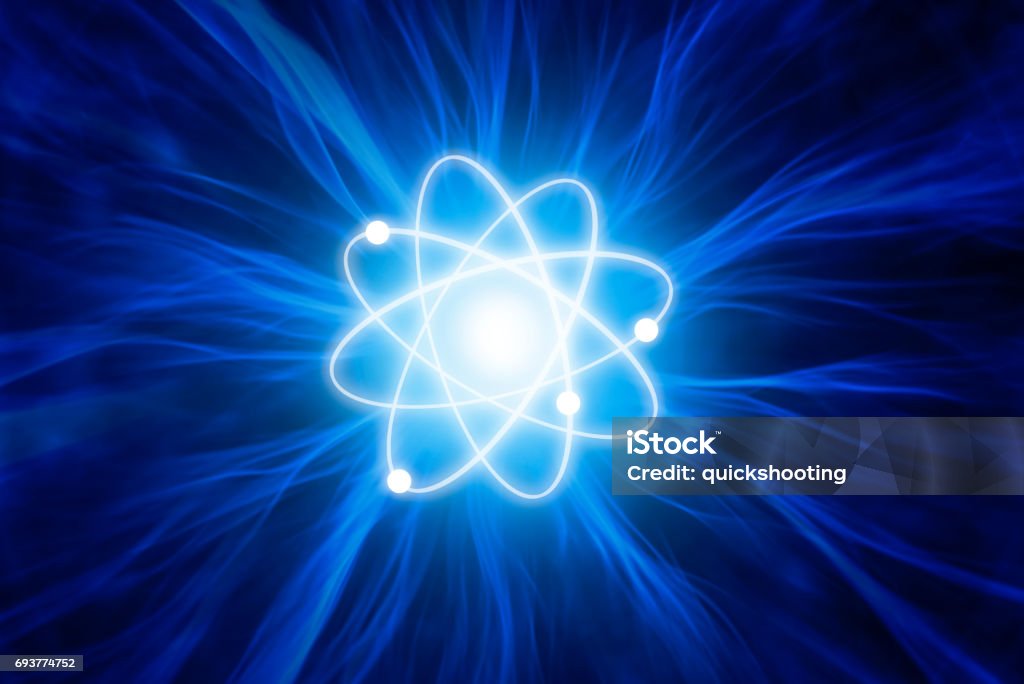 Atom Rays Vector Atom With Energy Rays Stock Illustration - Download Image Now ...