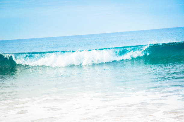 Ocean wave on sandy beach and tropical sea