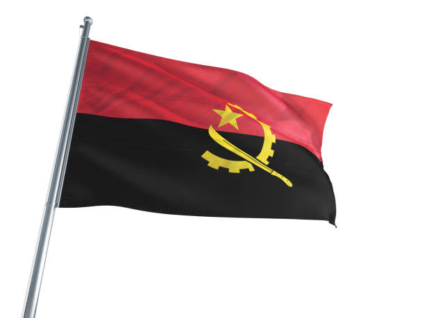 istock Angola Flag on a White Background 693791598