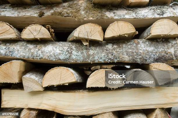 Fuelwood Stock Photo - Download Image Now - Firewood, Germany, Horizontal