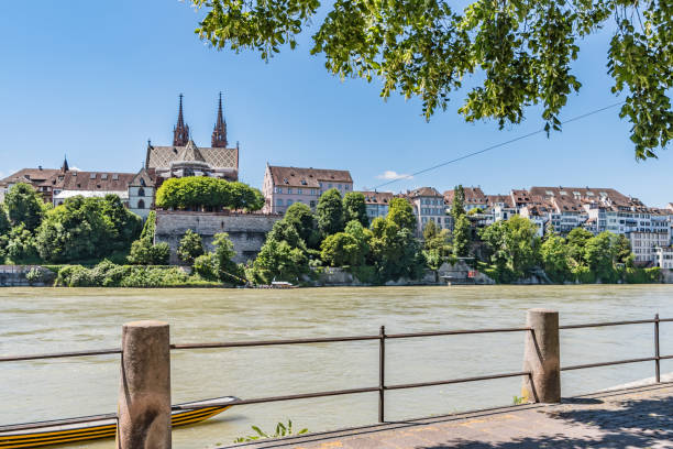 Ferry over the Rhine River in Basel, Switzerland