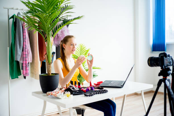 istock Female makeup blogger 693795516