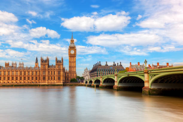 istock Big Ben, Westminster Bridge on River Thames in London, England, UK 693798518
