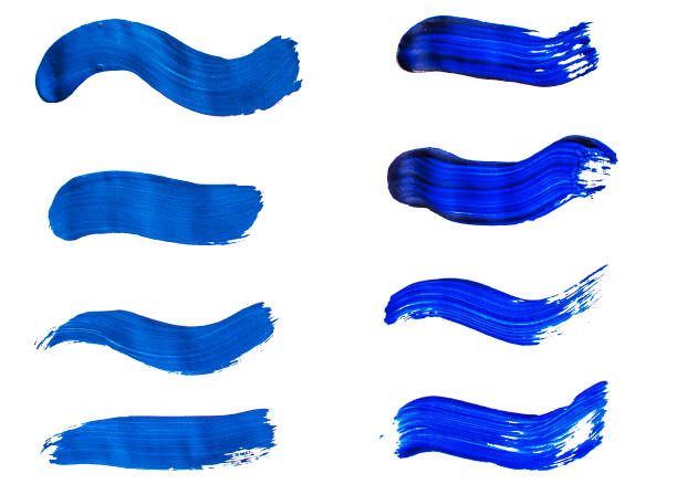 istock Set of blue brushstrokes 693799024