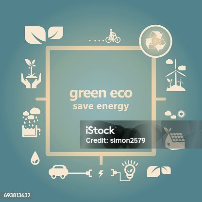 istock Green Energy and recycle concept illustrations 693813632